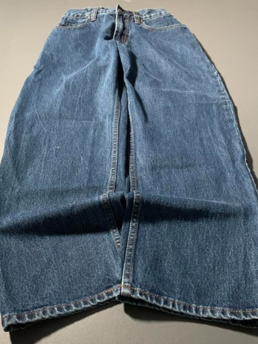 Y2K Baggy Skater Dark Wash Faded Denim Jeans